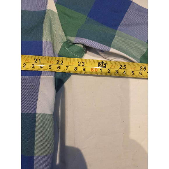 Di Nero Milano Men Long Sleeves Shirt XL Squared Pattern Pre-Owned - Picture 8 of 10